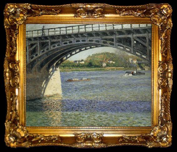framed  Gustave Caillebotte Bridge, ta009-2